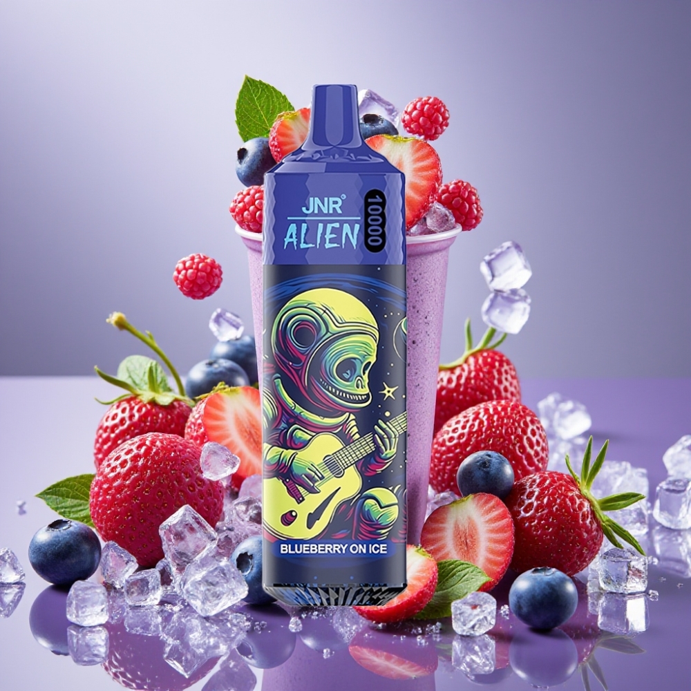 JNR Alien 10000 Puffs Vape Desechable Arándano con Hielo y Carga Rápida Tipo-C