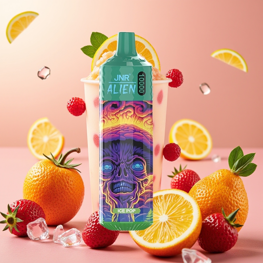 JNR Alien 10000 Puffs Vape Desechable Paleta Helada con carga rápida Type-C y LED RGB