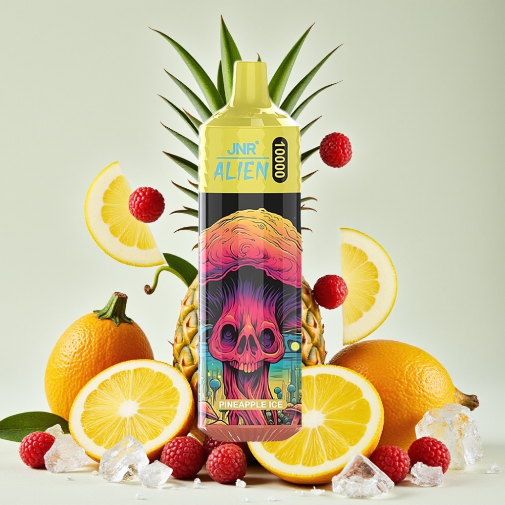 JNR Alien 10000 Puffs Vape Desechable Piña Helada con Carga Rápida Type-C y LED RGB