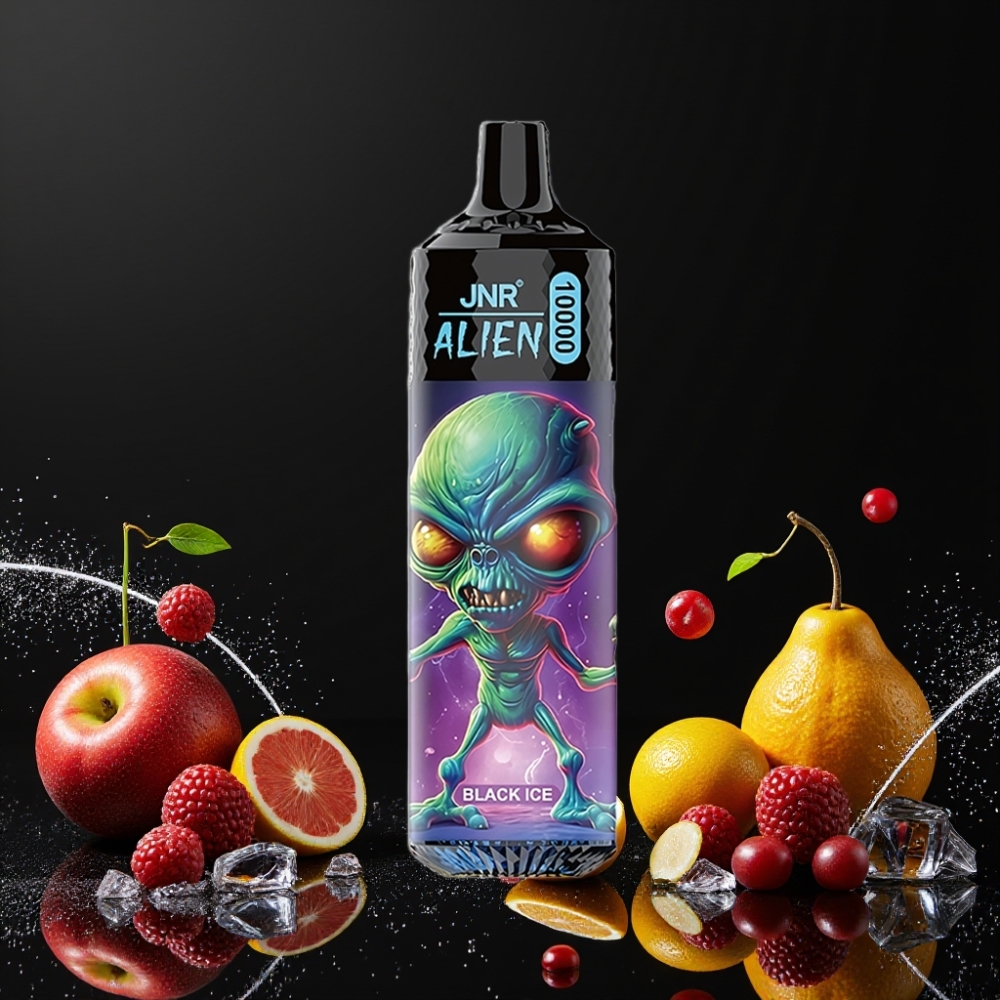JNR Alien 10000 Puffs Vape Diseño Deportivo con LED (RGB) y sabor Hielo Negro