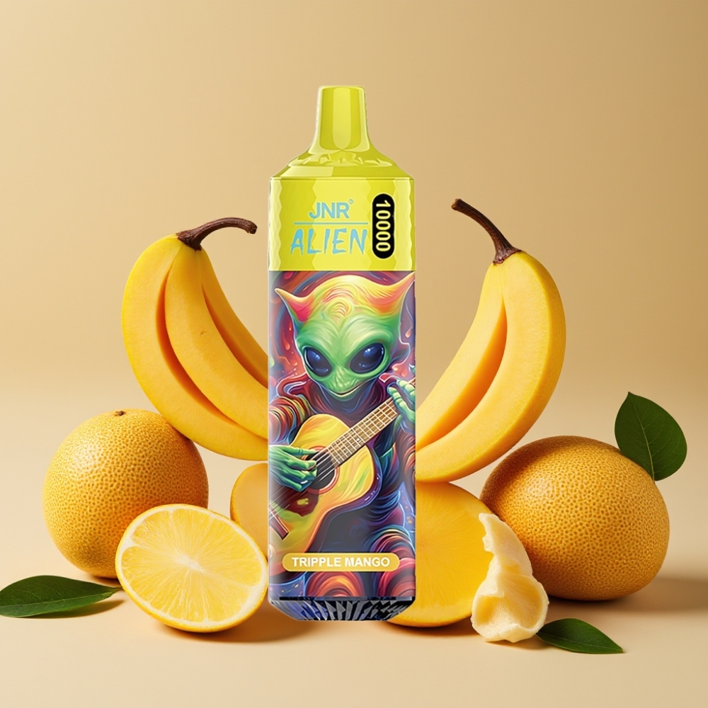 JNR Alien 10000 Puffs Vape Triple mango con carga rápida Type-C y LED RGB