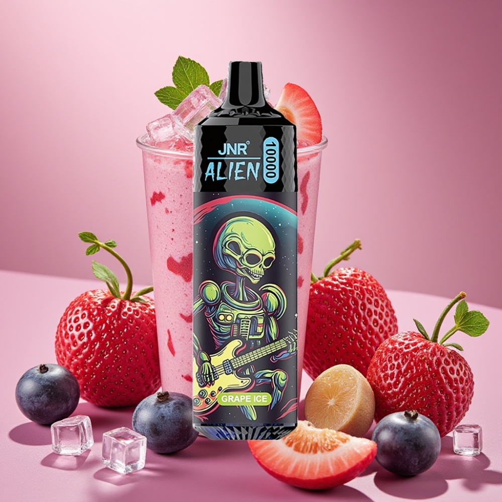 JNR Alien 10000 Puffs Vapeador Desechable Hielo Uva con Carga Rápida Type-C y 850mAh