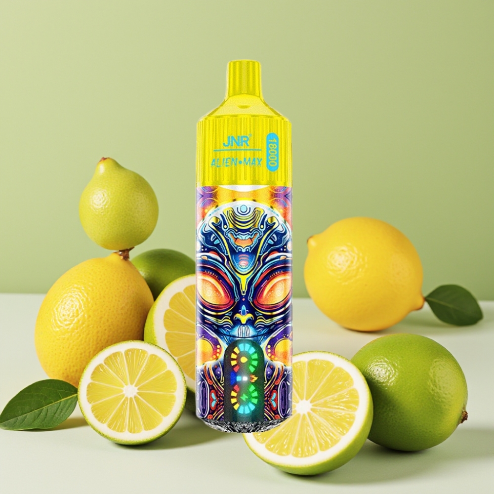JNR Alien Max 18000 Puffs Vape Desechable Limón & Lima con Pantalla LED Inteligente y Dual Mesh Coil