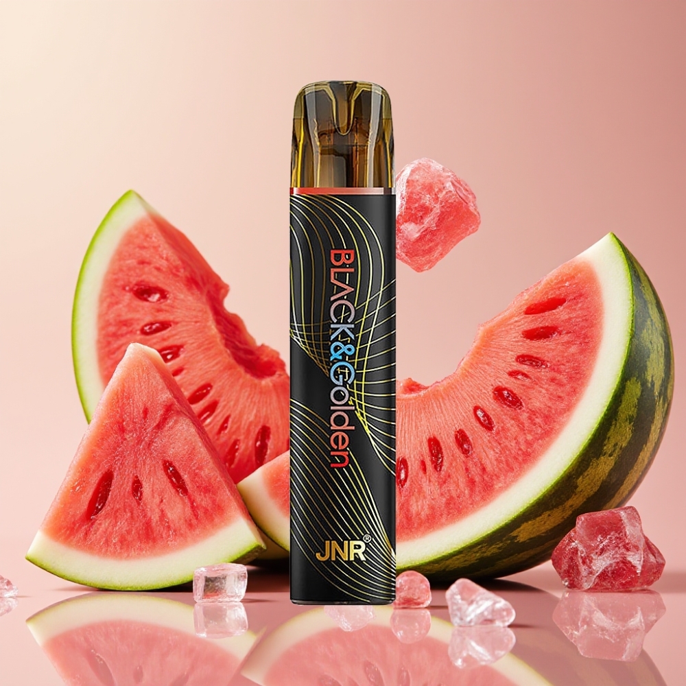 JNR Black&Golden 600+200 Puffs Vape Desechable Sandía Helada 800 Puffs