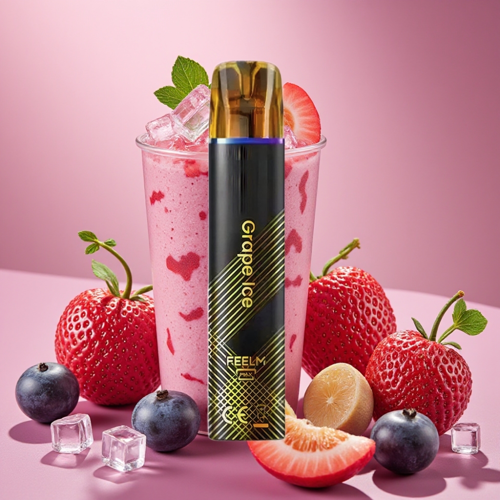 JNR Black&Golden 600+200 Puffs Vape Desechable Uva Hielo con 800 Puffs y 550mAh