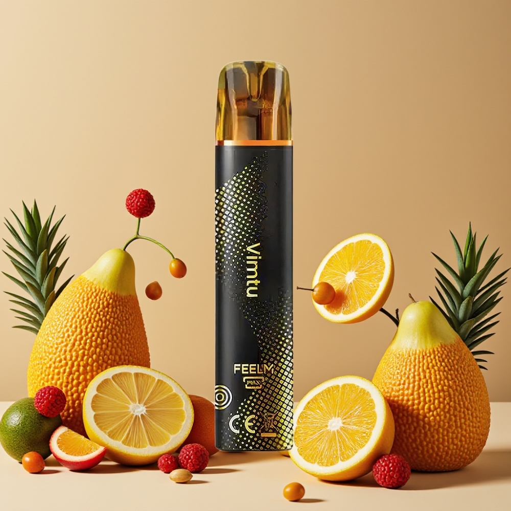 JNR Negro&Dorado 600+200 Puffs Vape Desechable Vimtu con 800 Puffs y 2ml