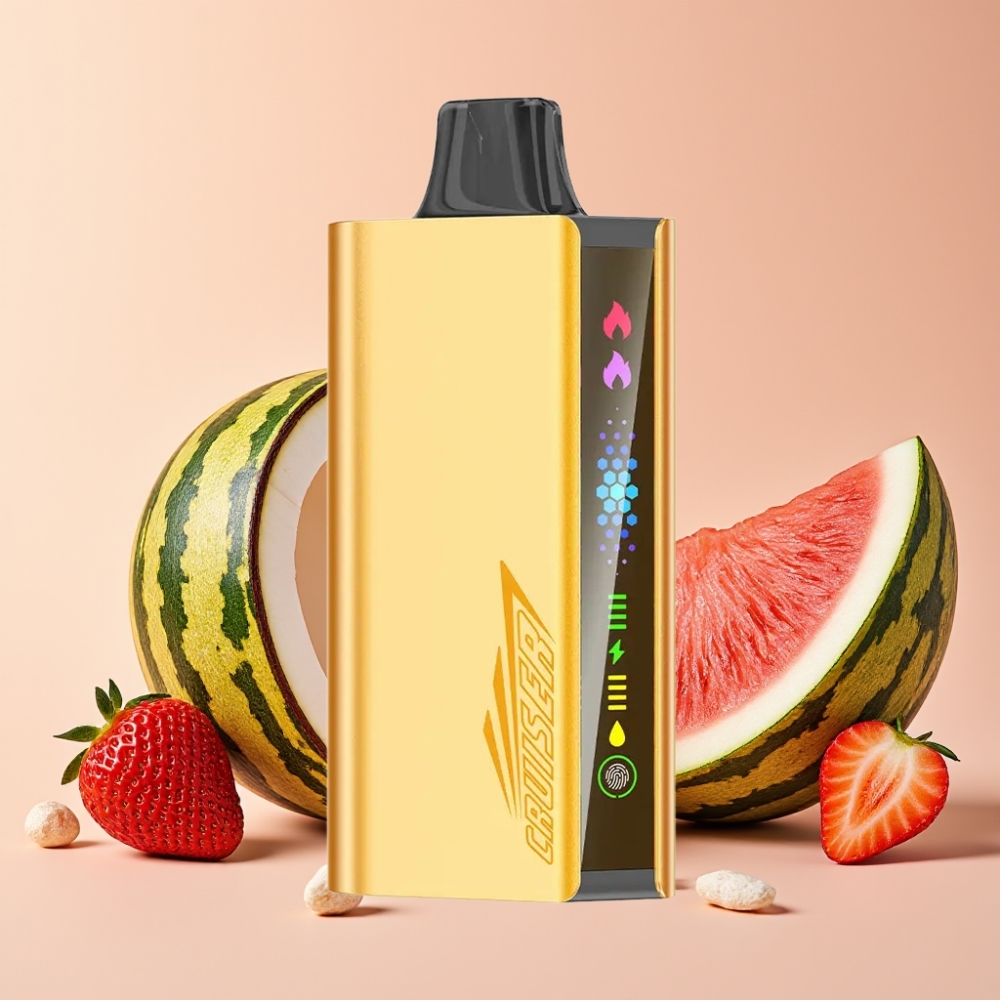 JNR Cruiser 12000 Puffs Sin Carga Vape Desechable Fresa Coco Sandía con Pantalla Animada
