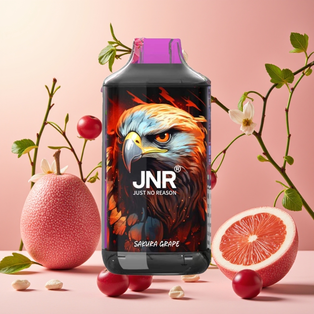 JNR Falcon 16000 Puffs Vape Desechable Uva Sakura con Batería 850 mAh