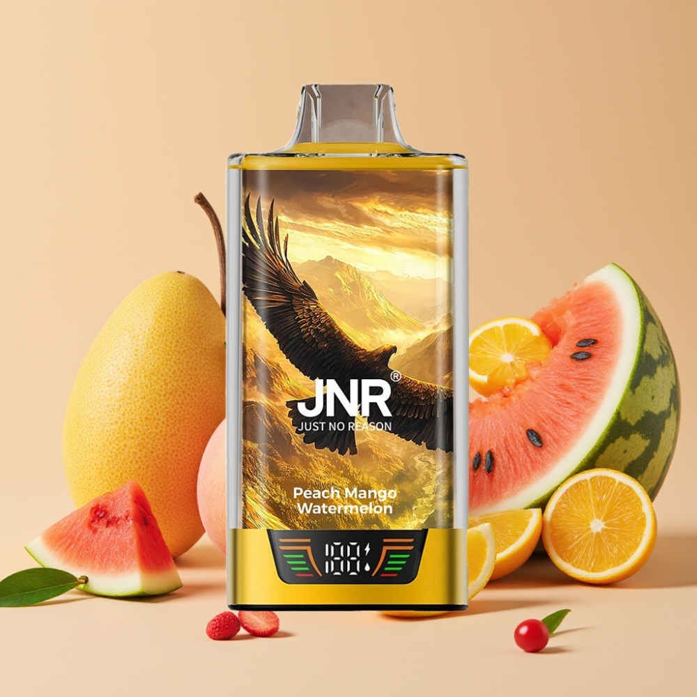JNR Falcon Pro 28000 Desechable con Pantalla Inteligente y Sabor Melocotón Mango Sandía