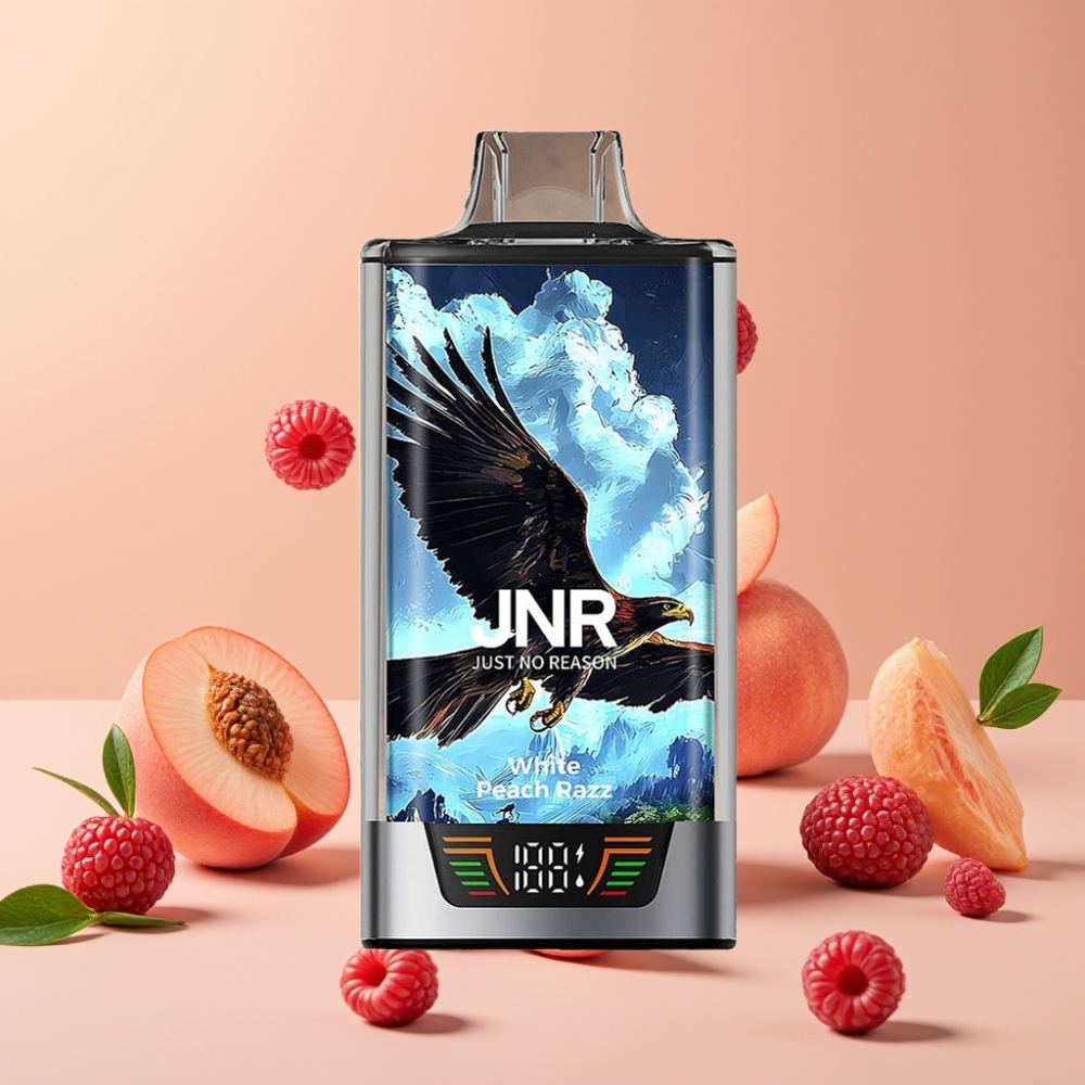 JNR Falcon Pro 28000 Vape Desechable Melocotón Blanco y Frambuesa con USB Tipo-C