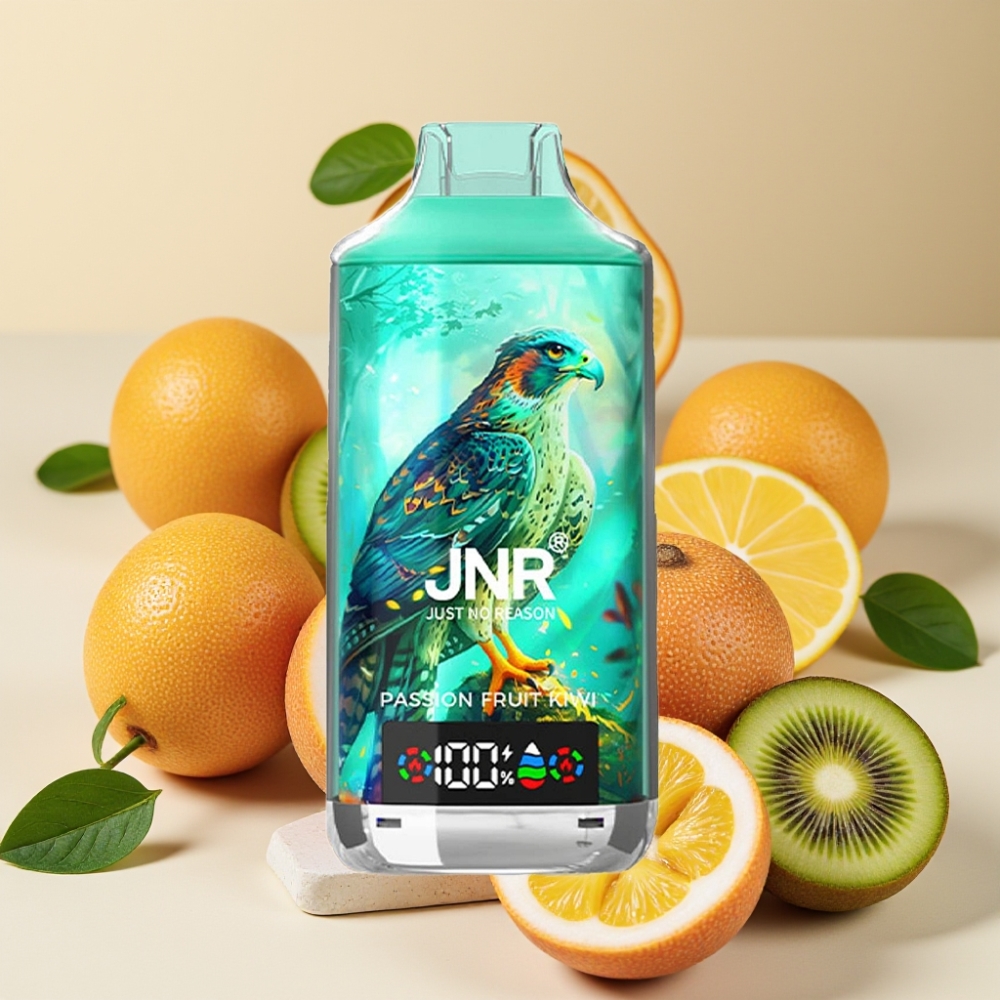JNR Falcon X 18000 Puffs Vape Desechable Maracuyá Kiwi con Pantalla Digital y Carga Rápida Type-C