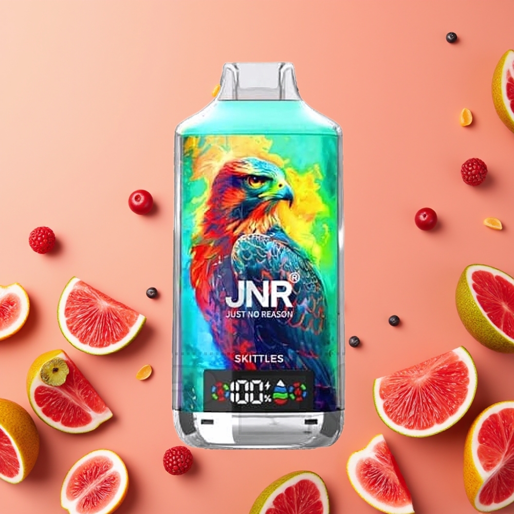 JNR Falcon X 18000 Puffs Vape Desechable Sabor Skittles con Pantalla Digital y Carga Rápida Type-C