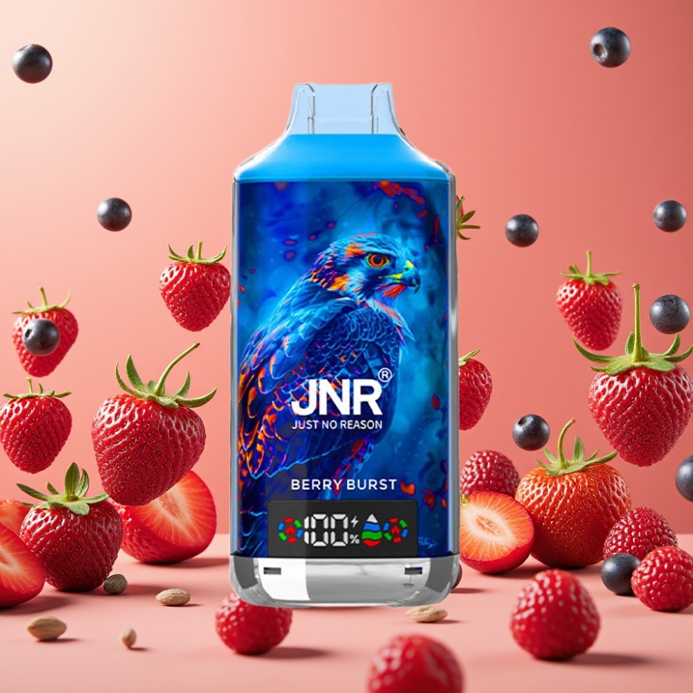 JNR Falcon X 18000 Puffs Vape Dispositivo Explosión de Bayas, 24ml, Carga Rápida Type-C