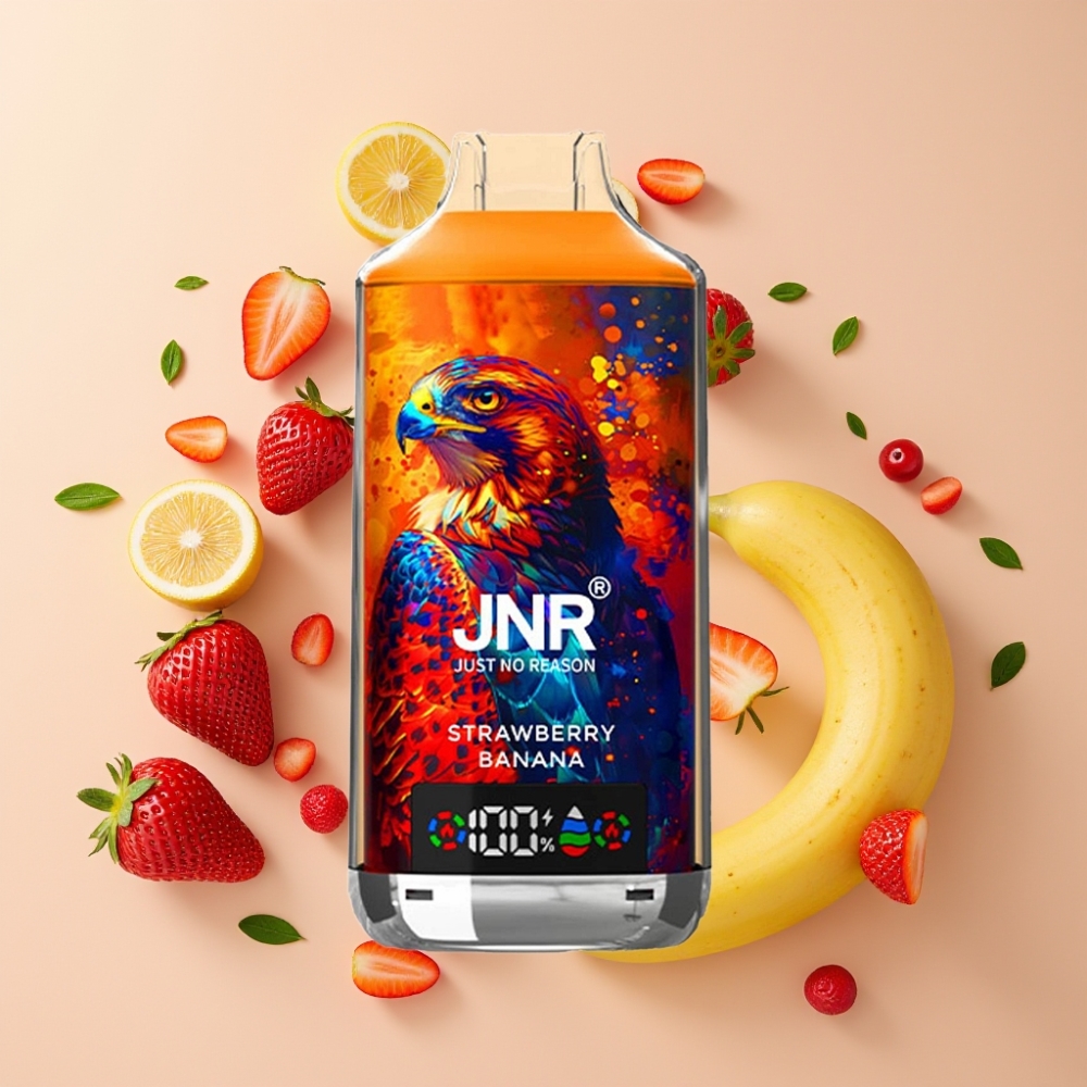 JNR Falcon X 18000 Puffs Vape Fresa Plátano con 24ml y Carga Rápida Type-C