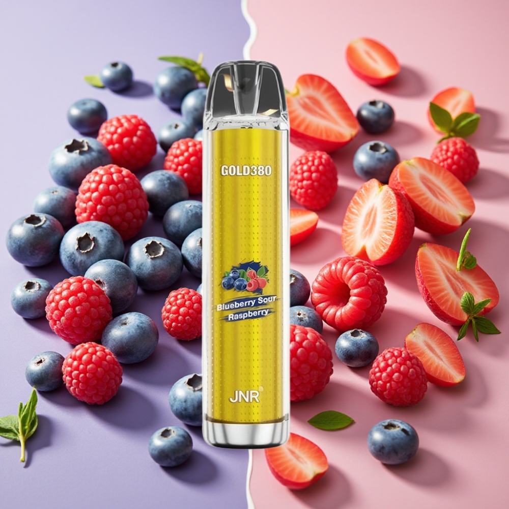 JNR Gold380 6000 Puffs Desechable Vape Arándano Agrio Frambuesa 1500mAh