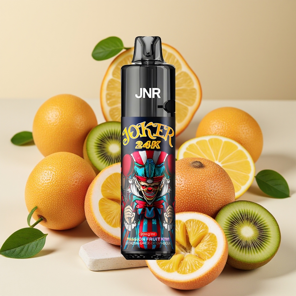 JNR Joker 24K Puffs Desechable Vape Fruta de la Pasión Kiwi con 800mAh y 2% Nicotina