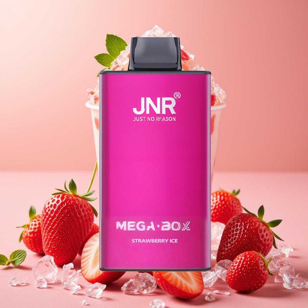 JNR Mega Box 25000 Puffs Desechable Vape Fresa Helada con Carga Rápida Type-C y Doble Malla