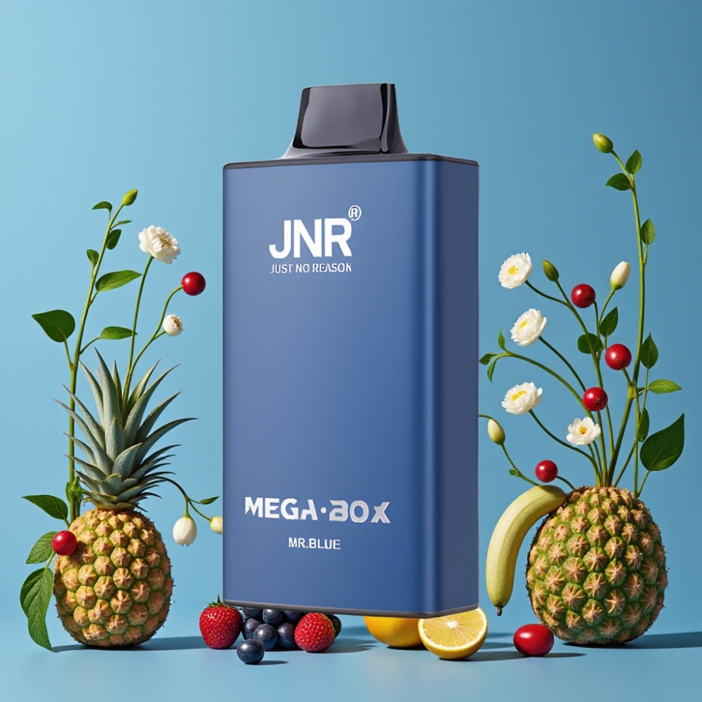 JNR Mega Box 25000 Puffs Desechable Vape Sr. Azul con Carga Rápida Type-C y 30ml