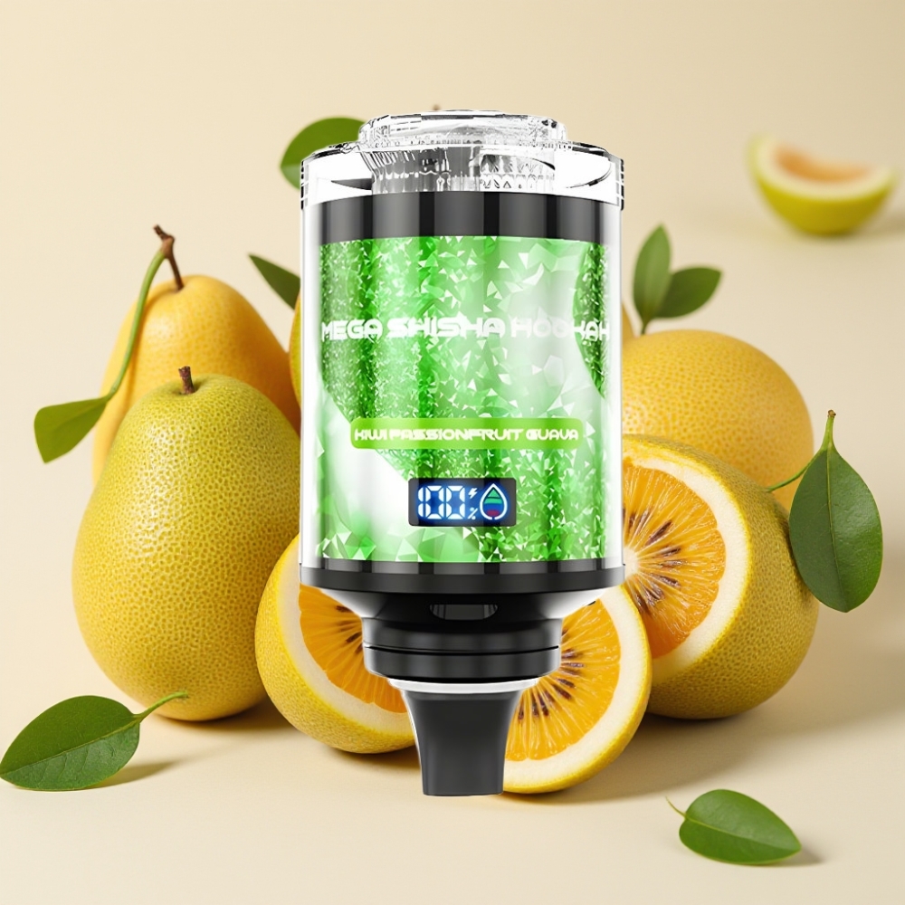 JNR Mega Shisha Hookah 100K Compatibilidad de Escritorio Kiwi Maracuyá Guayaba y 2200mAh
