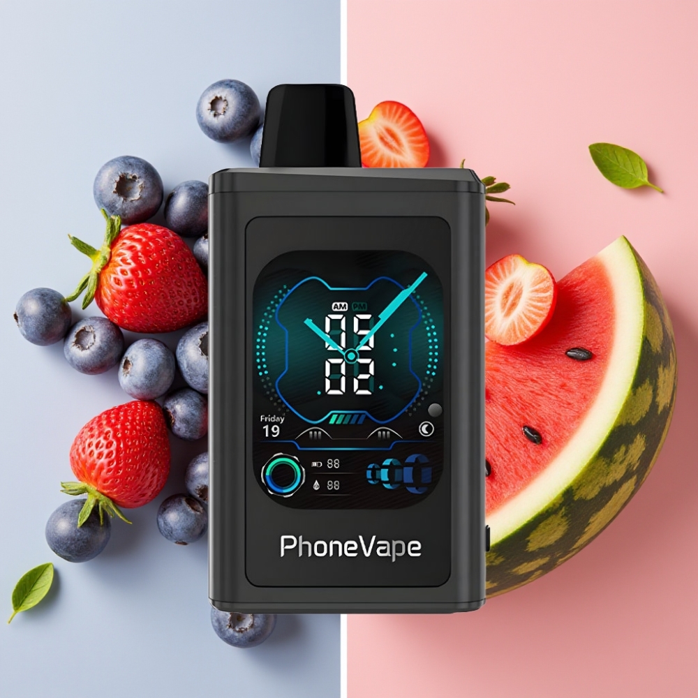 JNR PhoneVape 30000 caladas Vape Desechable Arándano Sandía con Pantalla Completa y Turbo Mode