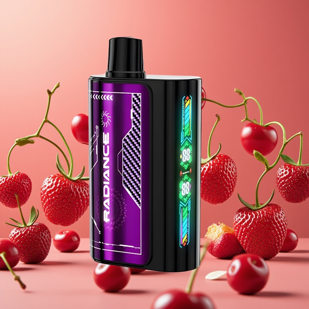 JNR Radiance 31000 Puffs Desechable Vape CEREZA Y BAYA con Pantalla Animada Inteligente