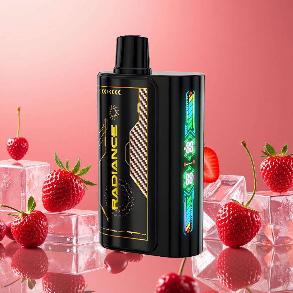 JNR Radiance 31000 Puffs Vape Desechable FRESA FRAMBUESA CEREZA HIELO con Pantalla Animada Inteligente