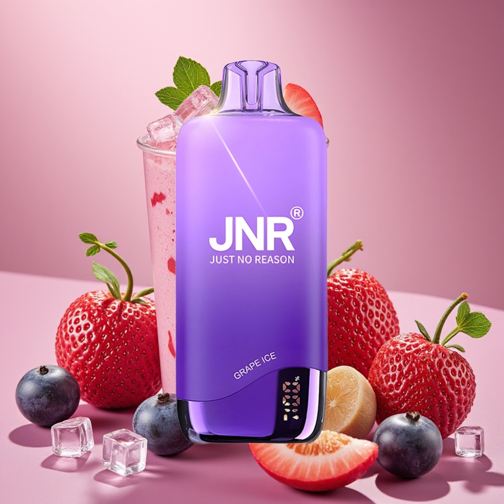 JNR Rainbow 10500 Puffs Vape Desechable Uva Helada con Batería 600mAh y 18ml Tanque