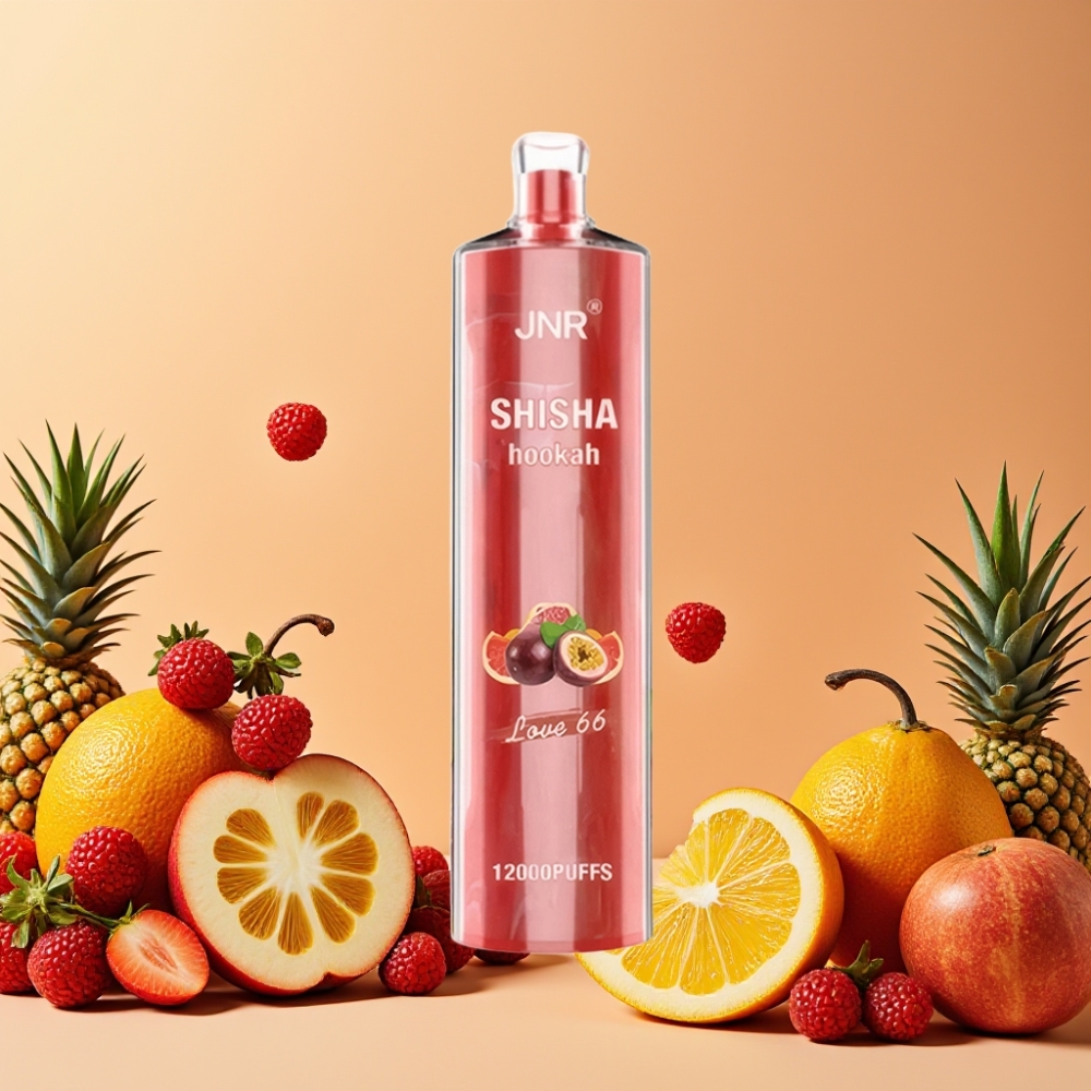 JNR Shisha Hookah 12000 Puffs Vape Desechable Amor 66 con 24ml y carga Tipo-C