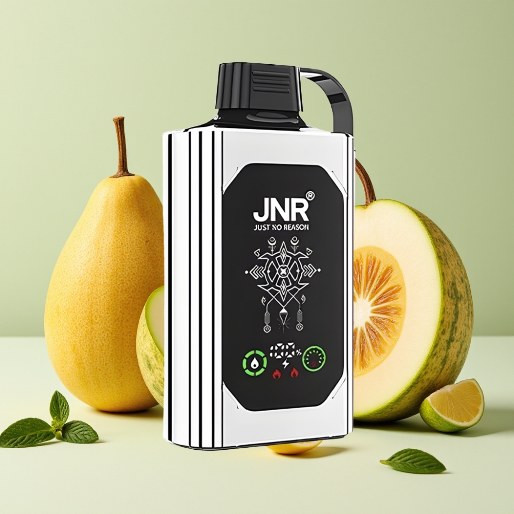 JNR Shisha Hookah Box 20500 Puffs Vape Desechable Doble Melón Menta con Pantalla HD y Carga Rápida Type-C