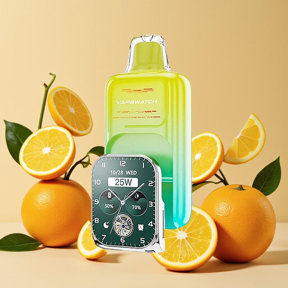 JNR VapeWatch 30000 Puffs Vape Desechable Naranja Mango 19mL 5% Nic