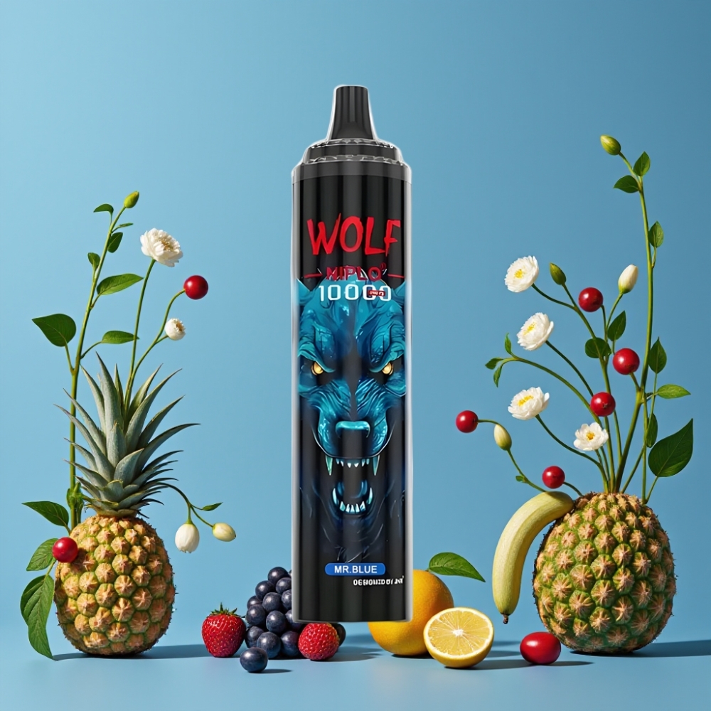JNR Wolf Niplo 10000 Puffs Vape Desechable Azul Señor con 20ml y 5% Nicotina