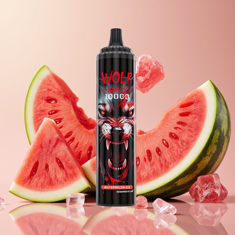 JNR Wolf Niplo 10000 Puffs Vape Desechable Sandía Helada con 20ml y 5% Nicotina