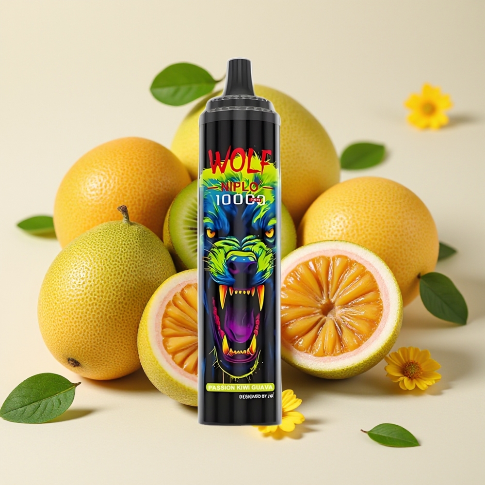 JNR Wolf Niplo 10000 Puffs Vape Disposable Maracuyá Kiwi Guayaba 20ml 5%