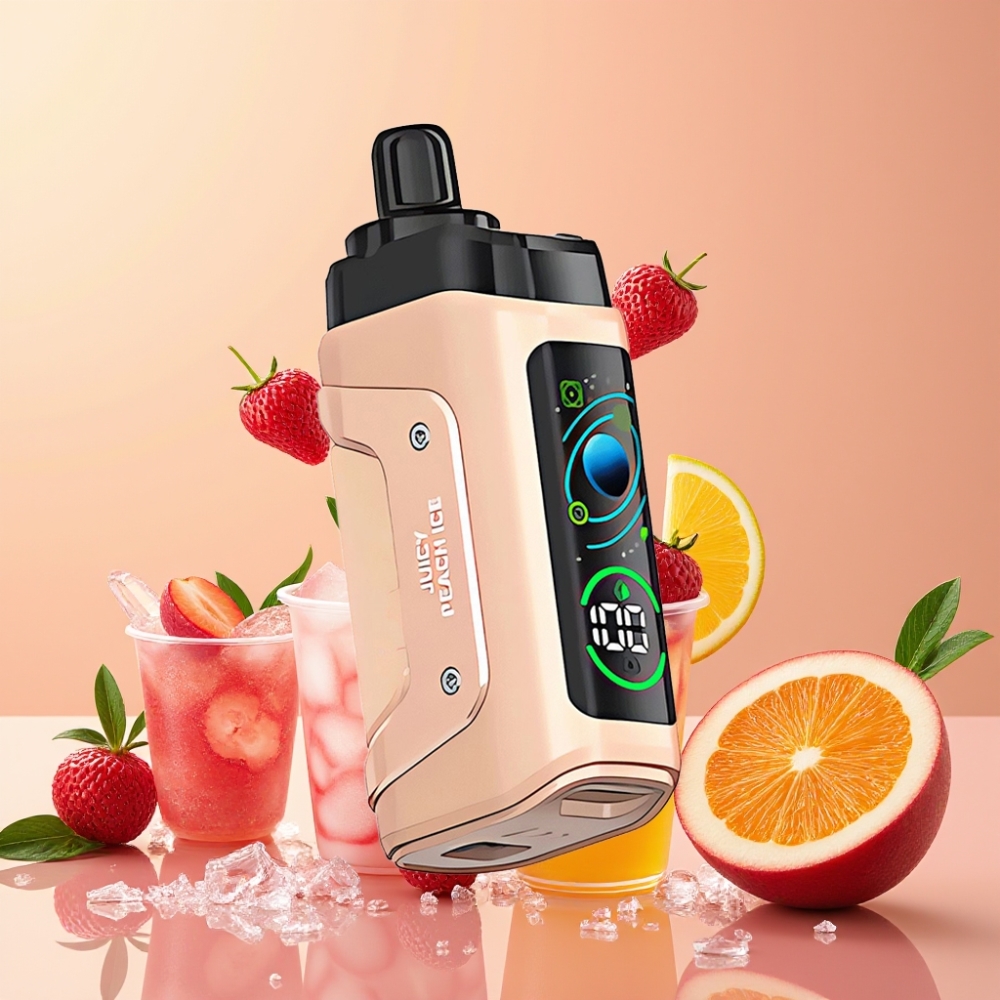 Razz Bar 45000 Puffs Vape Desechable Durazno Jugoso Helado con Batería 650mAh