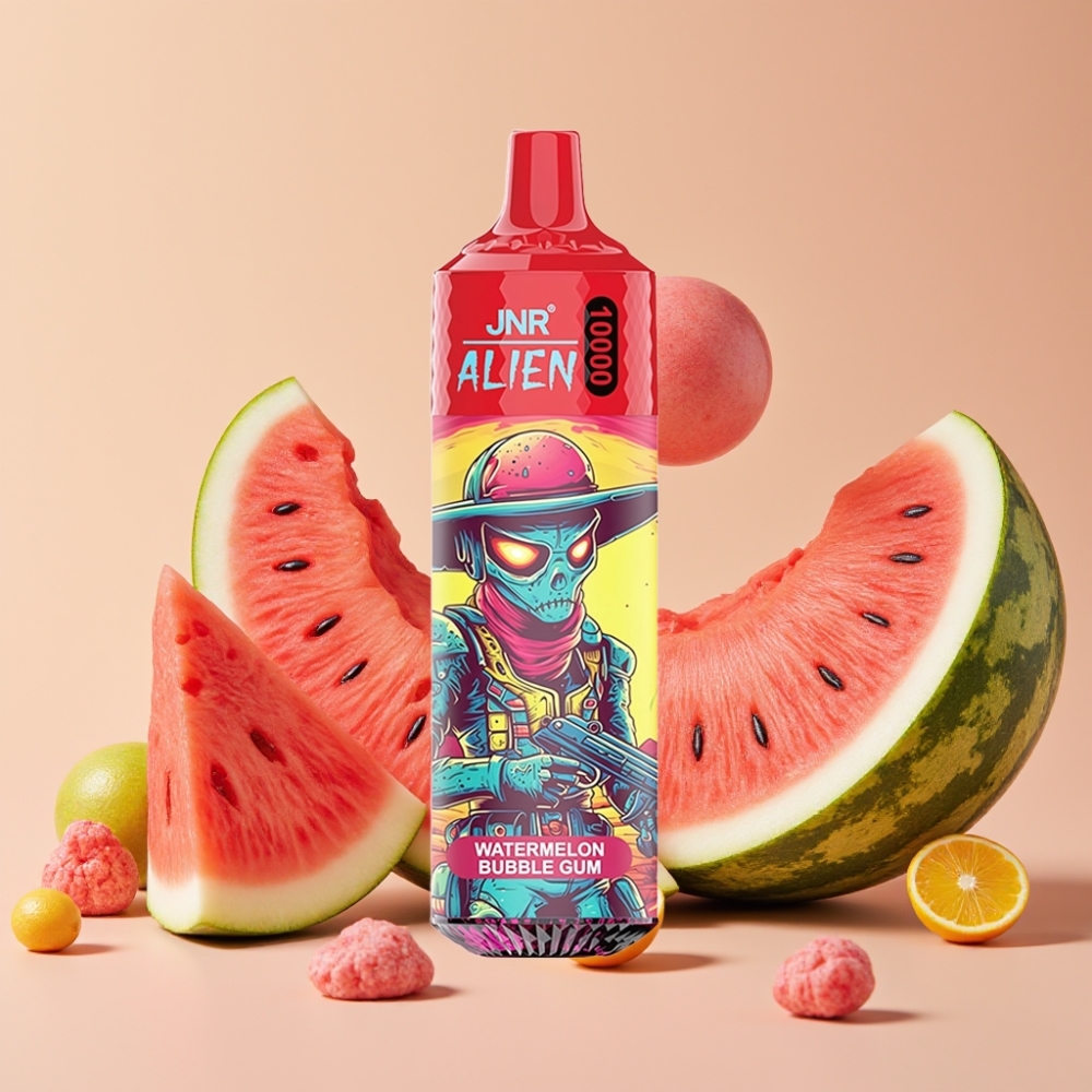 JNR Alien 10000 Puffs Vape Desechable Chicle de Sandía con Carga Tipo-C y LED RGB