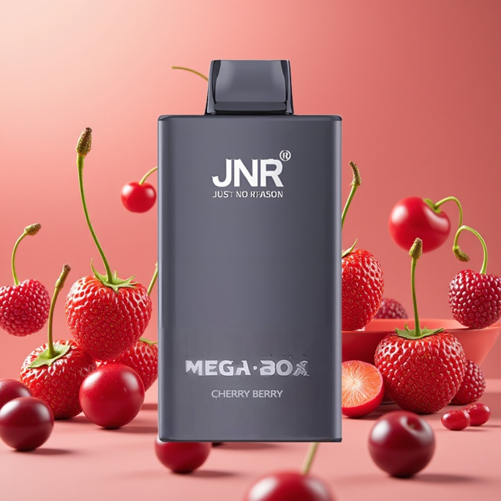 JNR Mega Box 25000 Puffs Vape Desechable Cereza y Baya con Carga Rápida Type-C