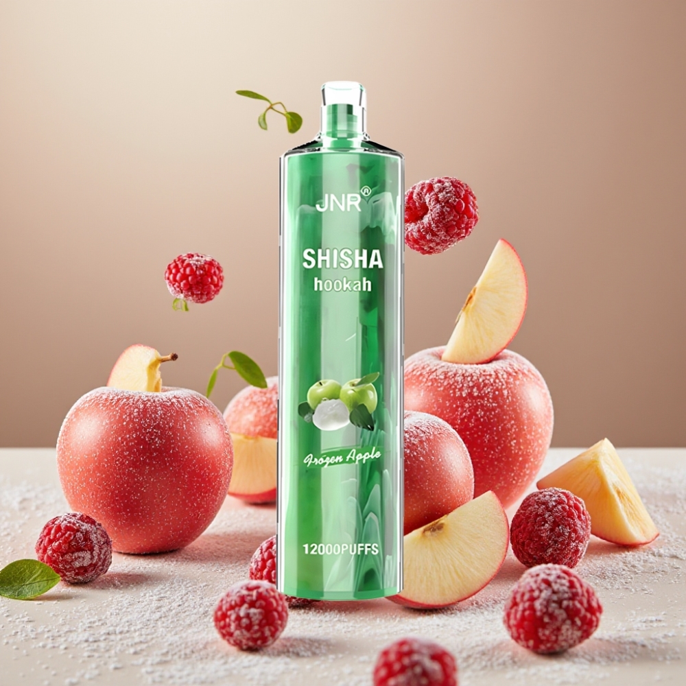 JNR Shisha Hookah 12000 Puffs Manzana Helada Disposable Vape con carga rápida Type-C