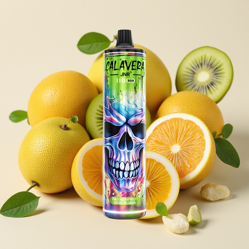 JNR Calavera 11000 Puffs Desechable Vape Maracuyá Kiwi Guayaba con Batería 850mAh