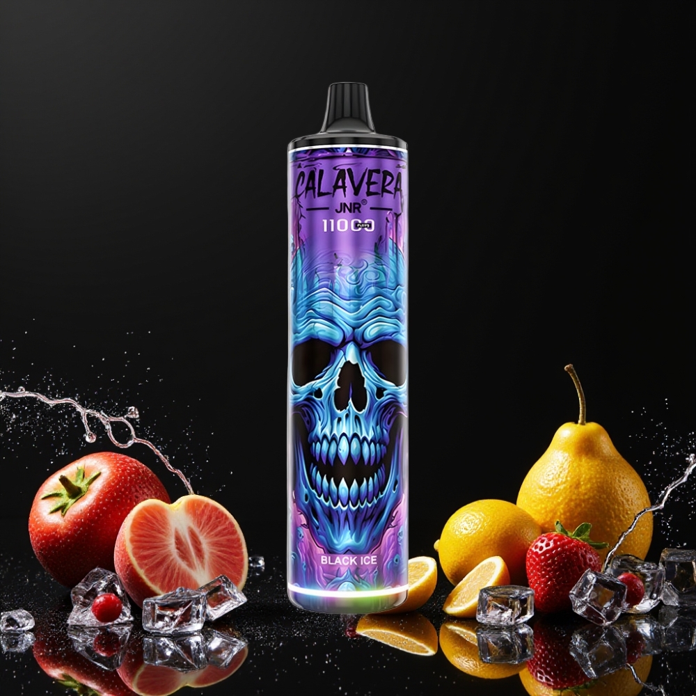 JNR Calavera 11000 Puffs Desechable Vape Hielo Negro con Puerto Type-C y 850 mAh