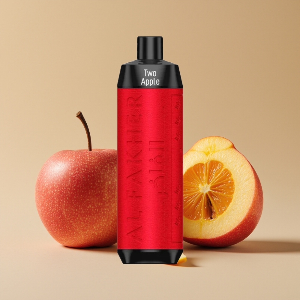 Al Fakher Crown Bar 8000 Crystal Desechable Vape Dos Manzanas con 18ml y 8000 Caladas