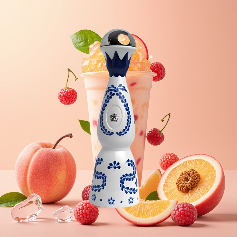 HUMO Azul 15000 Puffs Sabor Durazno Helado con Batería Recargable USB-C