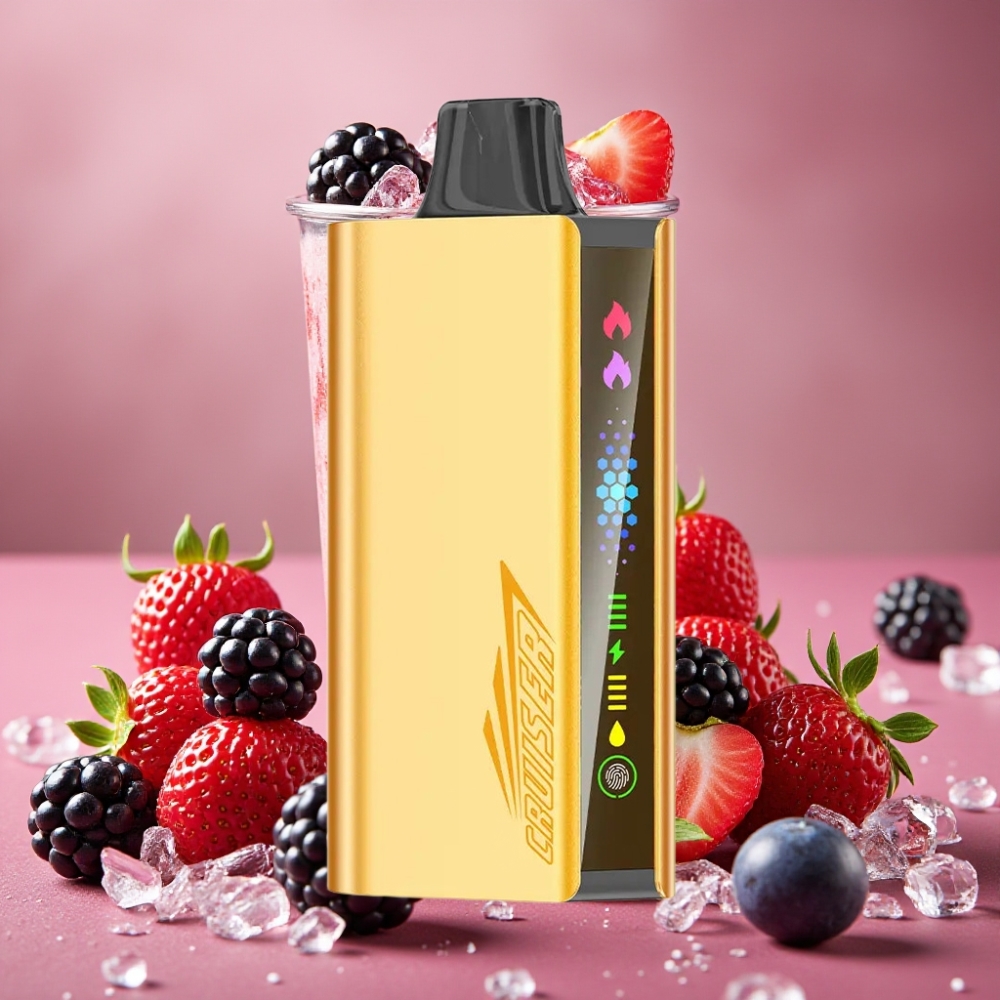 JNR Cruiser 12000 Puffs No-Charge Disposable Vape Blackberry Hielo con Pantalla Animada