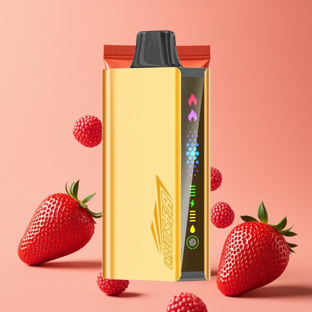 JNR Cruiser 12000 Puffs No-Charge Disposable Vape Chupa Chups Fresa con Pantalla Animada y Batería 3500 mAh